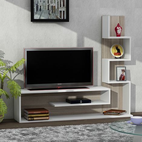 TV-Möbelset Metehan Weiß Cordoba Melamin 120x33,1x cm (1/4)