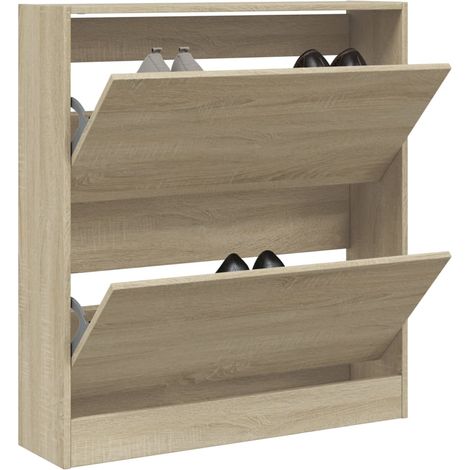Schuhschrank Sonoma-Eiche 80x21x87,5 cm Holzwerkstoff