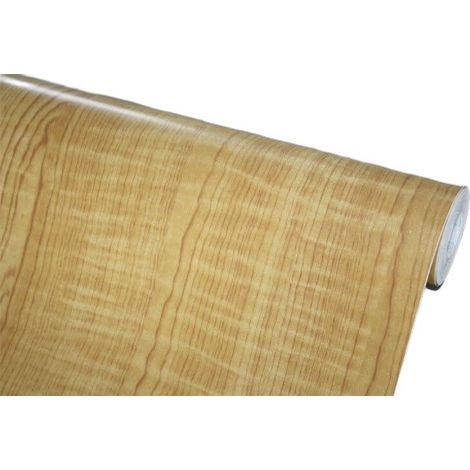 Film adhésif pour Meubles - Marron Clair - Aspect Bois - 45 cm x 300 cm - Marron Clair - Vintage - Étanche - Papier Peint Mural pour Meubles, Murs, armoires, Cuisine, Tables