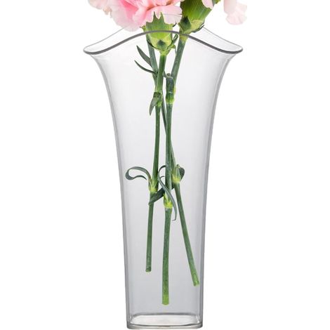Jarrón acrílico transparente, centro de mesa acrílico con forma de flor, plástico irrompible, cilíndrico, cúbico, resistente, ligero y duradero, decoración moderna para oficina (1/5)
