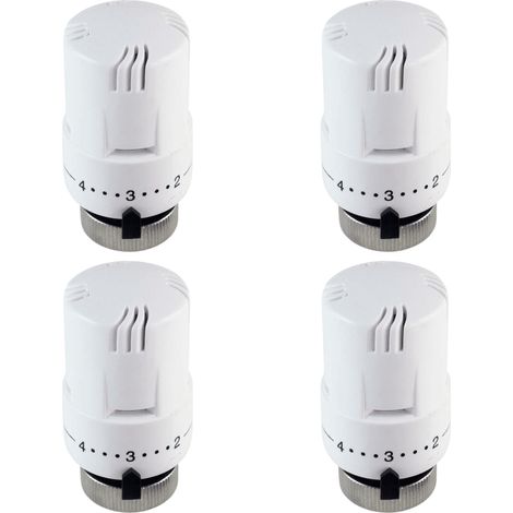 Lot de 4 Têtes thermostatique blanche TH1 M30 1.5 FluidHeat (1/3)