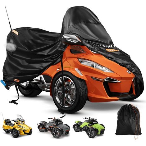 Wasserdichte Abdeckplane für Can-Am Spyder, 420D Oxford, mit Reflektoren (1/5)