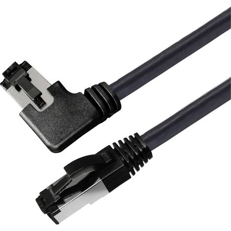 MAXTRACK Cavo de connessione Cat 8.1 - TI51-2L, cable LAN per applicazioni 25GBase-T/40GBase-T/50GBase-T, cable de connessione, cable de rete Cat. 8.1, connettore RJ45 dritto a connettore RJ45 a gomit (1/3)