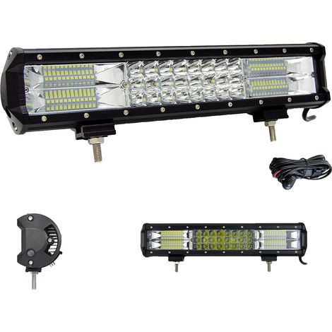Barre lumineuse LED, faisceau large de 60° + faisceau spot de 30°, étanche IP67 (1/2)