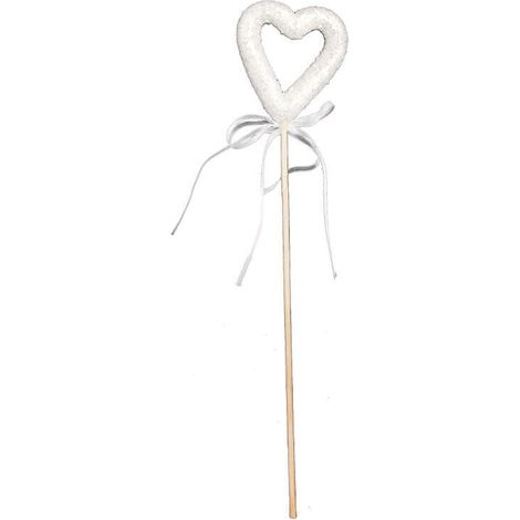 Decorazione natalizia a forma di cuore su un supporto bianco da 26 cm (1/2)