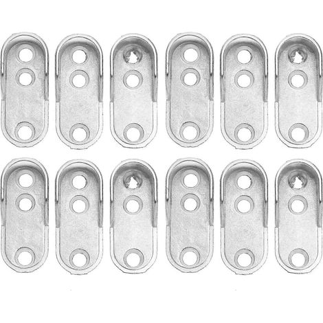 Lot de 12 supports de tringle à vêtements pour penderie, avec bride de fixation. (1/5)