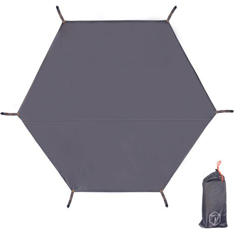 Bâche de camping imperméable, tapis épais et résistant, hexagonal (multifonctionnel) (1/5)