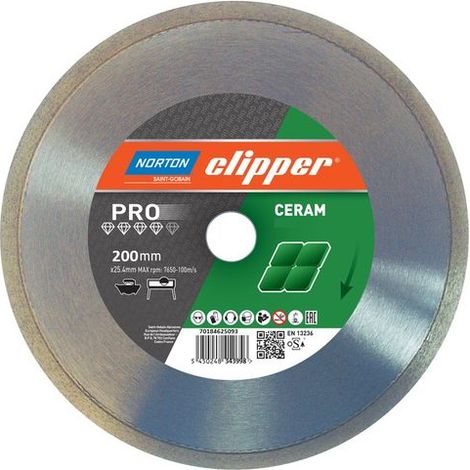 Norton Clipper 70184625093 Diamanttrennscheibe 200 mm Grau Silber