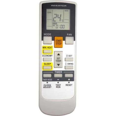 1 mando a distancia universal para aire acondicionado Fujitsu, fabricado en ABS resistente, con un alcance de 8 m, de repuesto. (1/5)