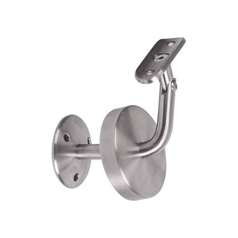 [QUALITE FRANCAISE] - Support mural de main courante 90° RÉGLABLE AVEC CACHE VIS pour tube de Ø42,4mm - Longueur 82mm - À visser - Inox 316