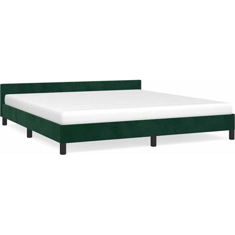 Maison Exclusive - Giroletto senza Materasso Verde Scuro 180x200 cm in Velluto (1/5)