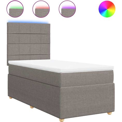 Maison Exclusive - Giroletto a Molle con Materasso Tortora 80x200 cm inTessuto