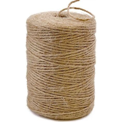 Corde de jute naturelle 3 mm x 200 m, idéale pour le jardinage, le bricolage et les griffoirs manuels pour chats (1/5)