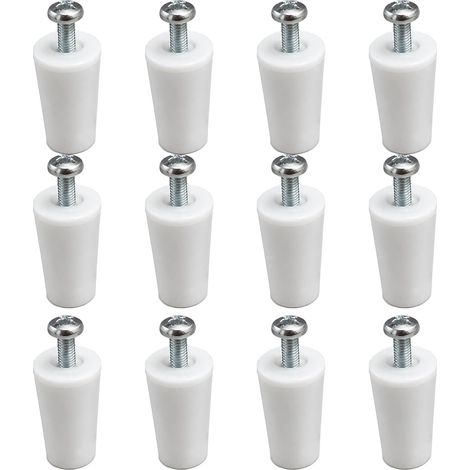 Pièces Butée Volet Roulant 40mm Blanc Arrêt de Lames en PVC avec Vis et Rondelles, Protection de Fenêtre et Blocage de Volet (1/5)
