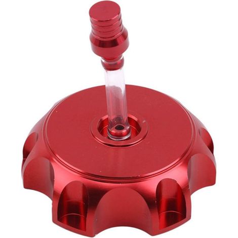 Tapa del tanque de combustible, tapa de válvula de escape de tapa de tanque de combustible CNC de 49,5 mm, tapa del tanque de gasolina de motocicleta, accesorios y piezas de motocicleta, rojo (1/5)