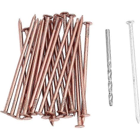 Lot de 25 clous en cuivre pour l'abattage d'arbres, clous en cuivre pur de 8,9 cm (3,5 pouces) en vrac, pointes pour l'enlèvement de souches.