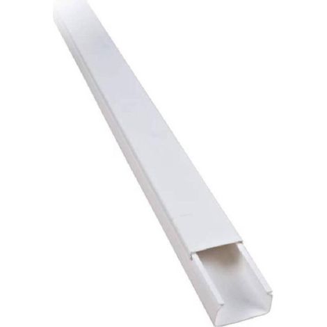 TrAdE Shop Traesio - 2 Canalina Elettrica Passacavi Plastica Ct2 2mt 40x25mm Bianca Copertura 5624025 - (1/4)