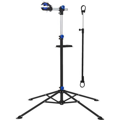 Ecd Germany – Support de réparation pour vélo E-Bike en acier – Réglable 105-185 cm – Charge 50 kg – Support pivotant 360° – Plateau d'outils magnétique (1/5)