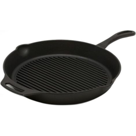 Petromax Grill-Feuerpfanne gp35 mit Pfannenstiel Gusseisen Pfanne 3,5 Liter 35 cm (1/4)