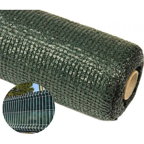 Beschattungsnetz 2 x 10 Meter, dunkelgrün, 95 % Verdeckung für Gärten, Terrassen und Grundstücksbegrenzungen
