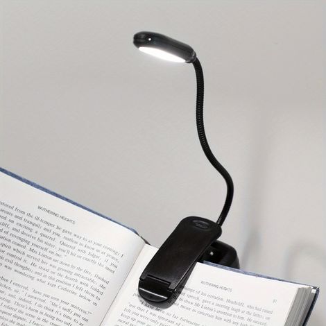 Vertikale LED-Leselampe mit Batteriebetrieb (1 Zelle), ideal für Büros, zum Lesen und als Nachtlicht.