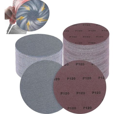 225mm Abrasive Discs, 25 Pieces, Ceramic Mesh, Hook and Loop Backing, 120 Grit, for Grinding and Polishing Wood and Metal (1/5)