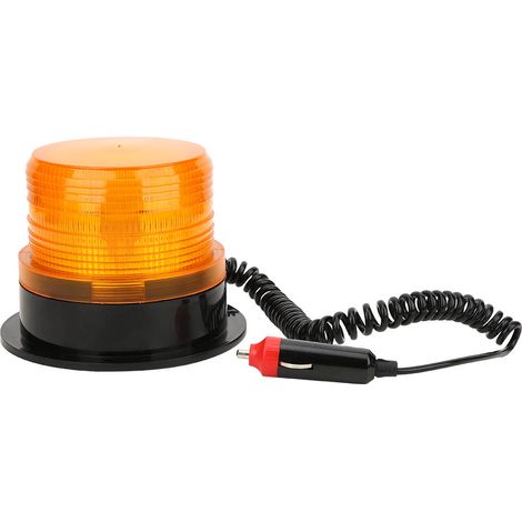 Ortviai Feu de signalisation clignotant LED 60 W jaune pour bus scolaires, montage sur toit, 12-80 V, avec allume-cigare (1/5)