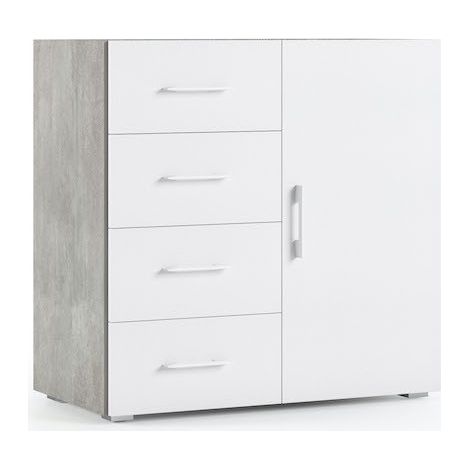 Cassettiera finitura bianco cemento
