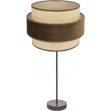 Sobremesa Alto Reyes 1xe27 Marron/natural-marron 64x30x30 cm