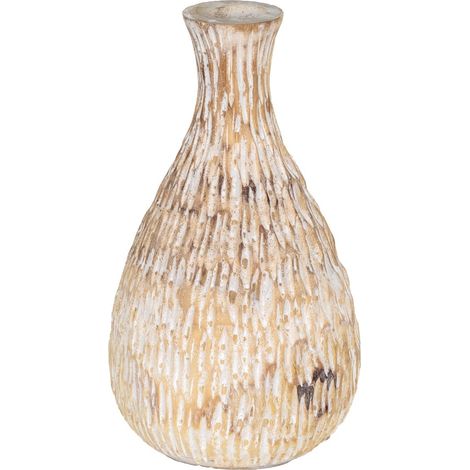 Ethnische handgeschnitzte Holzvase für Heimdekoration und einzigartige Geschenke