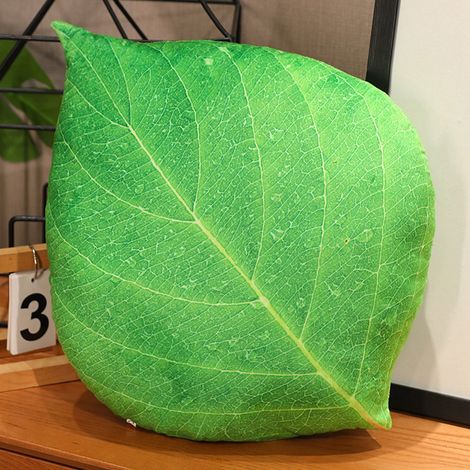 Coussin Feuille - Imprimé Double Face - 45 x 35 x 5 cm - Vert - Polyester - Décoration Intérieure Salon Canapé - 1 Pièce (1/5)