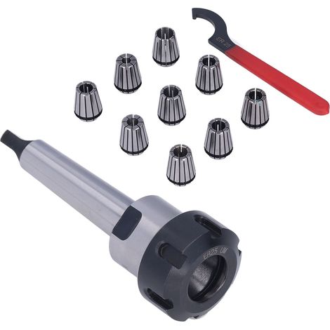 ER25 MTA2 Spannzangenfutter mit M10 Verlängerungsstange, Spannzangenhalter-Werkzeugsatz für CNC-Fräs- und Drehmaschinen, Präzisionsspannset. (1/5)