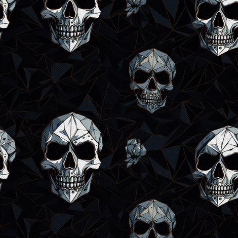 Tela decorativa para exteriores Oxford - Motivo de calavera I DX4662 (1/5)