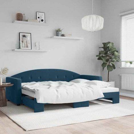 vidaXL Sofá cama nido terciopelo azul 80x200 cm (1/5)
