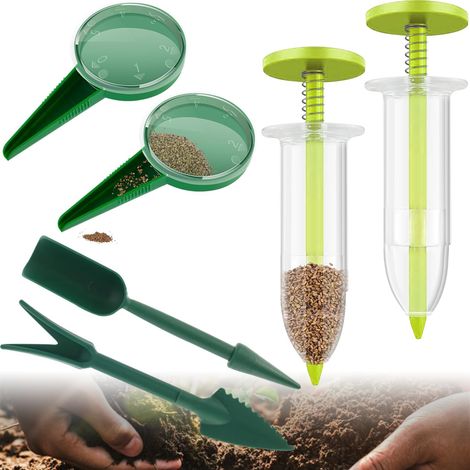 Mini semoir, distributeur de graines à 5 vitesses, petits outils de plantation, semoir manuel et ouvre-semoir, ensemble de 6 pièces