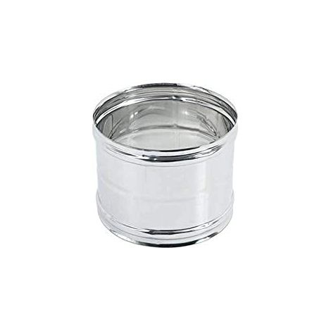 Manchon raccord femelle/femelle en acier inoxydable pour conduits de cheminée à paroi unique Diamètres Divers poêle bois granulés barbecue cuisine Ø 120 mm (1/3)