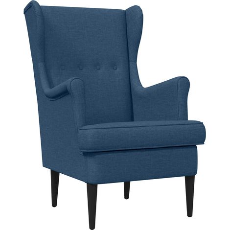 Sillón Azul Tela vidaXL