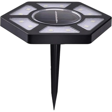 BRAVIX 1pc lumières solaires extérieures de jardin lumières au sol extérieures avec 12 sources lumineuses LED lumières extérieures de jardin pour des chemins Patio de jardin Patio (1/5)