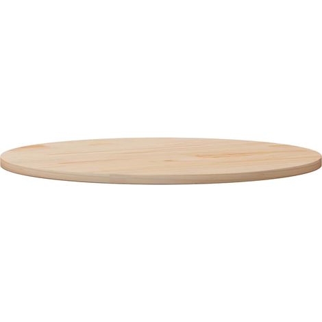 Maison Exclusive - Tischplatte Ø90x2,5 cm Massivholz Kiefer (1/5)