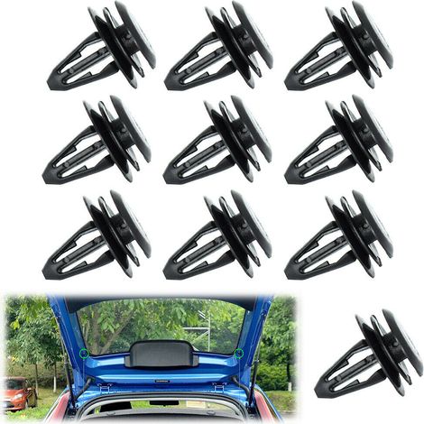 Lot de 10 accessoires de fixation pour hayon de voiture : couvercle, porte-bagages, clip de fixation pour étagère, serre-câble et autres éléments D180