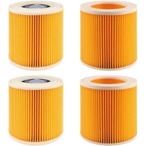 4er-Pack Staubsaugerfilter für Kärcher Serien WD2, WD3, WD3P, NT18, MV2 und MV3, Ersatzfilter für Kärcher Nass- und Trockensauger (1/4)