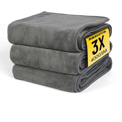 Mikrofasertücher Auto 400 GSM 3er Set 30x60 cm fusselfrei & lackschonend (1/5)