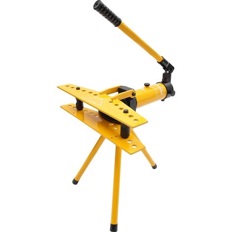 Plieuse de tuyaux hydraulique manuelle, angle de flexion max 90°, force de 10T, Jaune (1/2)