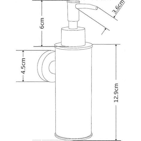 Distributeur de savon - Pompe à savon suspendue - 175 ml - Cuisine - Salle de bain - Douche - 18,9 x 3,6 cm - Argent - Distributeur de liquide - Pompe à savon sur pied (1/5)