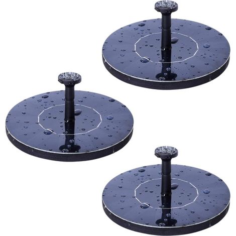 Solar-Gartenbrunnen-Set (3-teilig), Solar-Teichpumpe mit Wassersprüheffekt, Garten-Wasserspiel - (1/4)