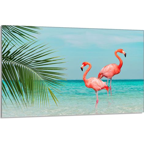 Glasschutzplatte für den Herd 80x52 Flamingo