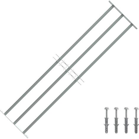 Grille réglable de sécurité de fenêtres et 3 barres 1000-1500mm (1/4)