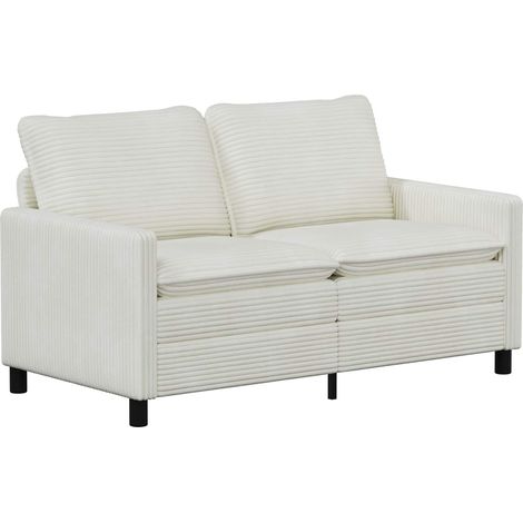vidaXL Canapé Crème 156 x 81 x 87,5 cm Polyester