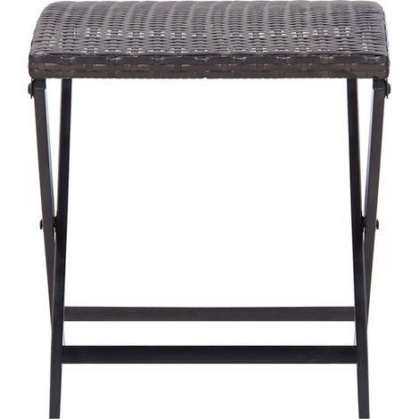 Tabouret pliable Résine tressée Marron (1/5)