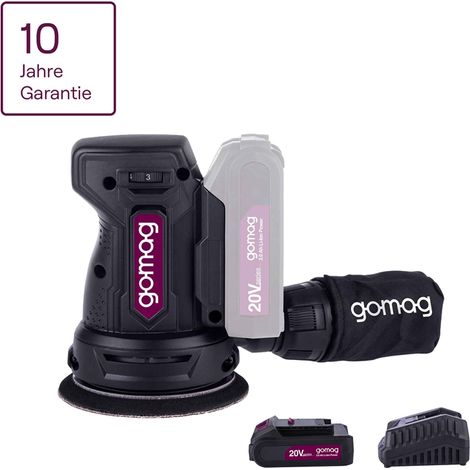 Gomag Akku Exzenterschleifer GO-EXS125 20V 125mm 2,0 Ah Starterkit (1/5)